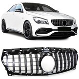 Autogrille geschikt voor Mercedes CLA C117 W117 16-19 - Sport rooster - GLANS ZWART/CHROOM