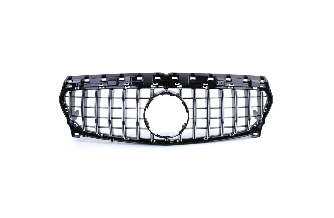 Autogrille geschikt voor Mercedes CLA C117 W117 16-19 - Sport rooster - GLANS ZWART/CHROOM