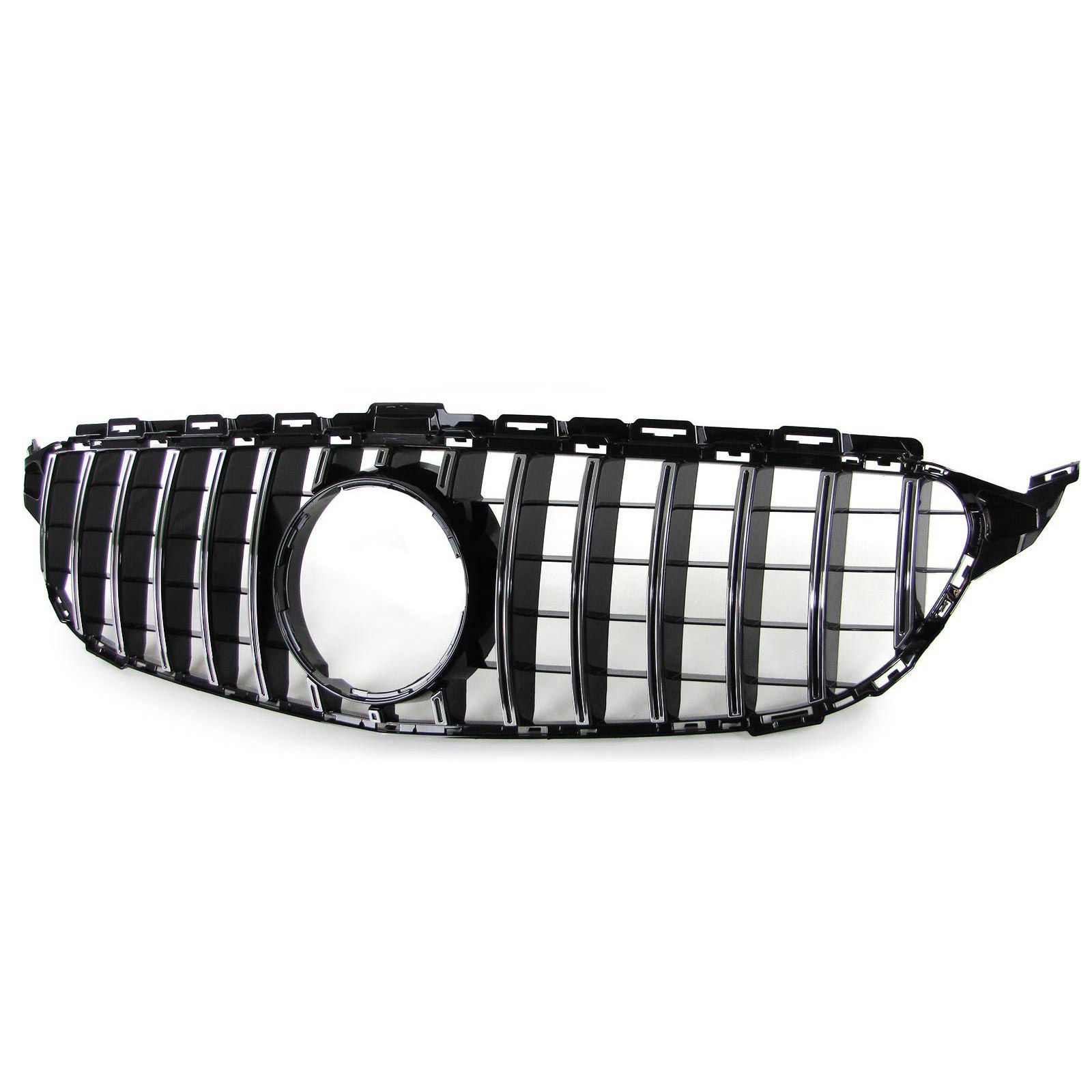 Autogrille - voor Mercedes C klasse W205 S205 13-18 - zwart chroom