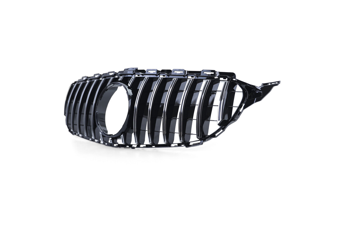 Autogrille - geschikt voor Mercedes C klasse W205 S205 13-18 - zwart chroom