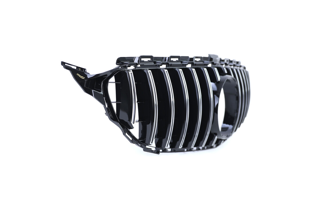 Autogrille - geschikt voor Mercedes C klasse W205 S205 13-18 - zwart chroom