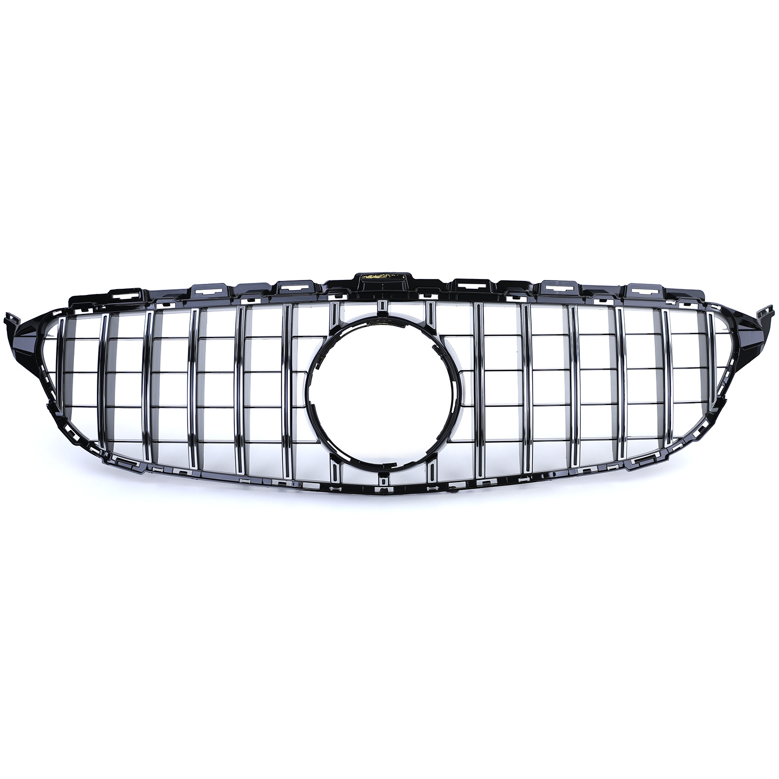 Autogrille - voor Mercedes C klasse W205 S205 13-18 - zwart chroom