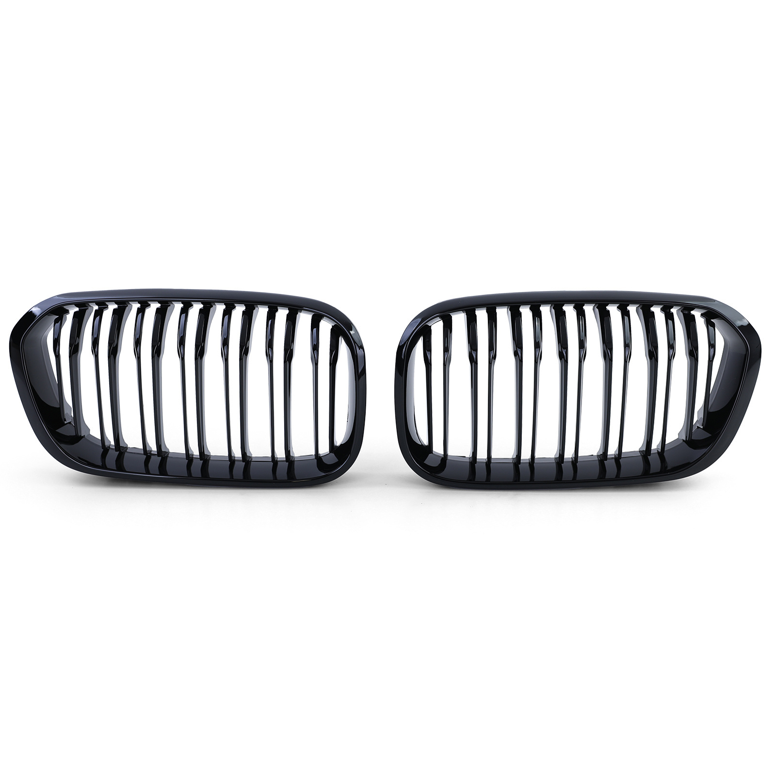 Sportgrille - BMW 1 Serie F20 F21 2015-2019 - dubbele stang - zwart glans