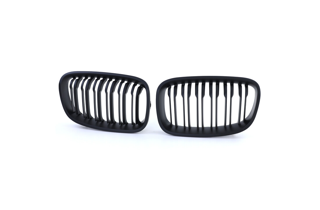 Grille nieren - geschikt voor BMW 1 serie F20 F21 2010-2014 - dubbele stang - mat zwart