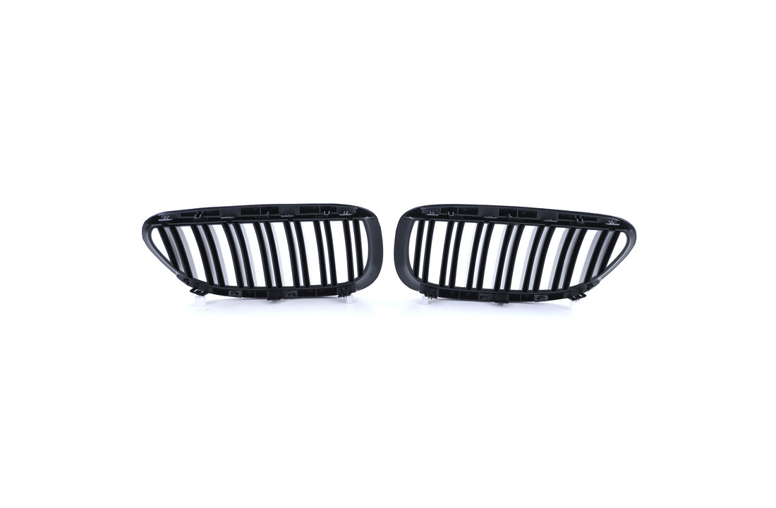 Autogrille geschikt voor BMW 6 Serie E63 E64 2004-2010 - dubbele spijl - zwart glans