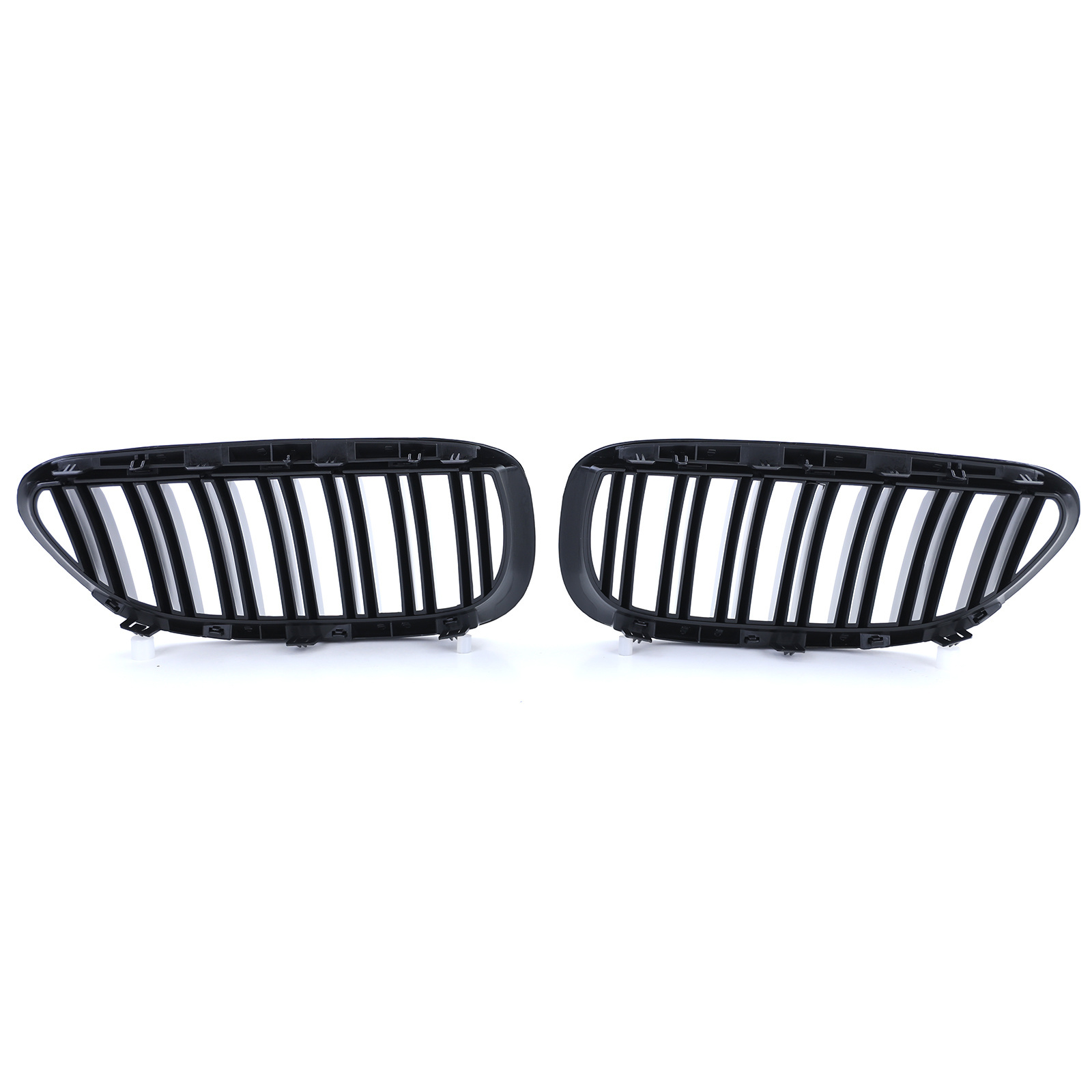 Autogrille geschikt voor BMW 6 Serie E63 E64 2004-2010 - dubbele spijl - zwart glans