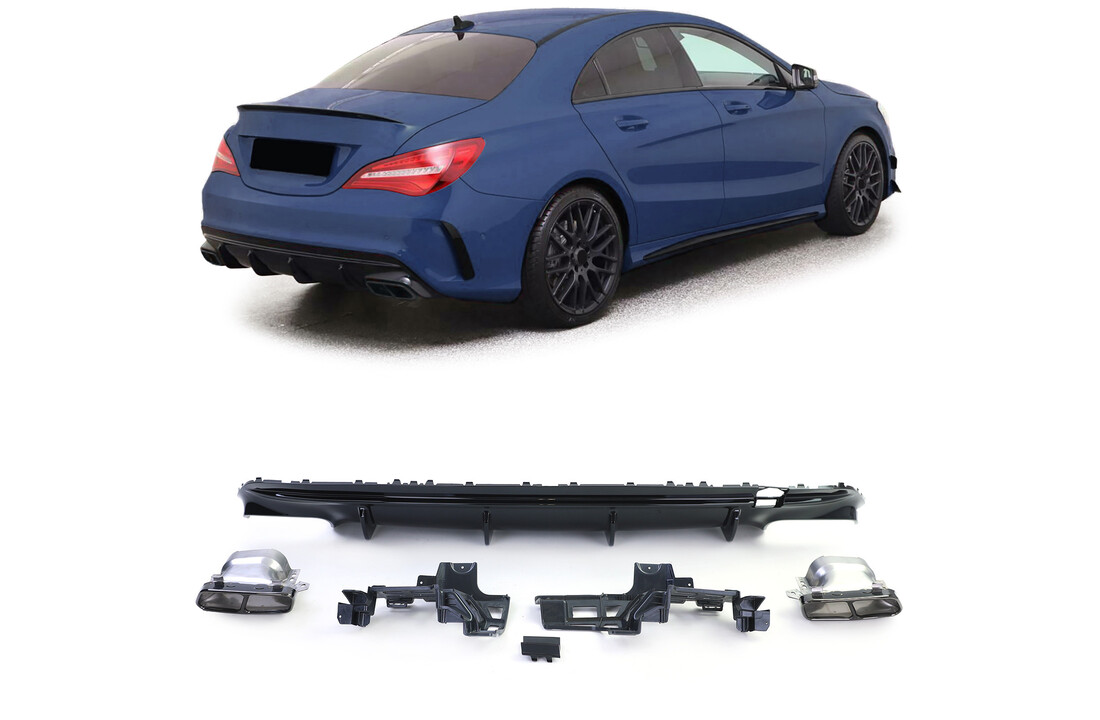 Achterbumper diffuser - geschikt voor Mercedes CLA C117 Coupe 2016-2019