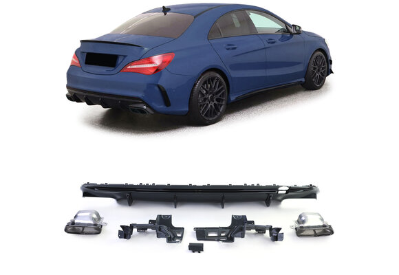 Achterbumper diffuser - voor Mercedes CLA C117 Coupe 2016-2019