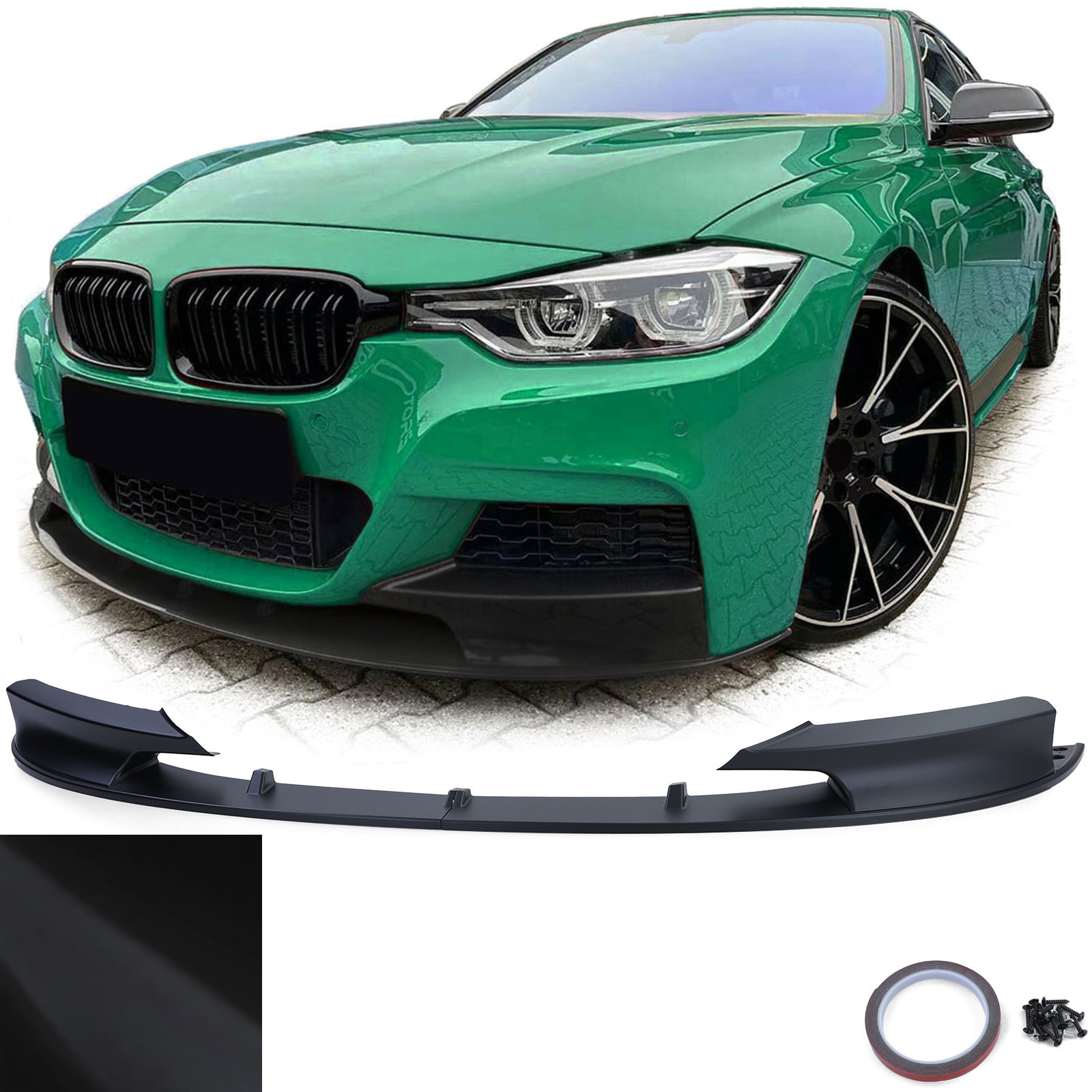 Voorspoiler lip geschikt voor BMW 3-serie F30 F31 / Sedan / Touring 2011-2019