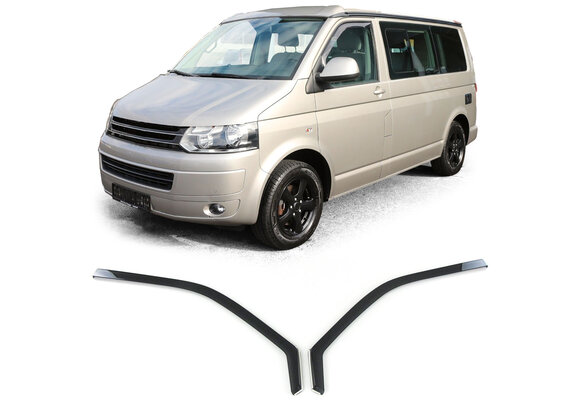 Zijwindschermen - voor VW Bus T5/T6 vanaf 04/2003 - Black Smoke