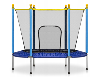 Trampoline met net - Ø 140 cm - tot 45 kg - blauw geel