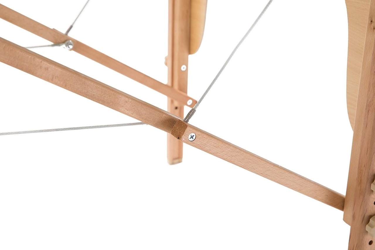 Massagetafel - inklapbaar - 3 secties - 185x70cm - hout - zwart