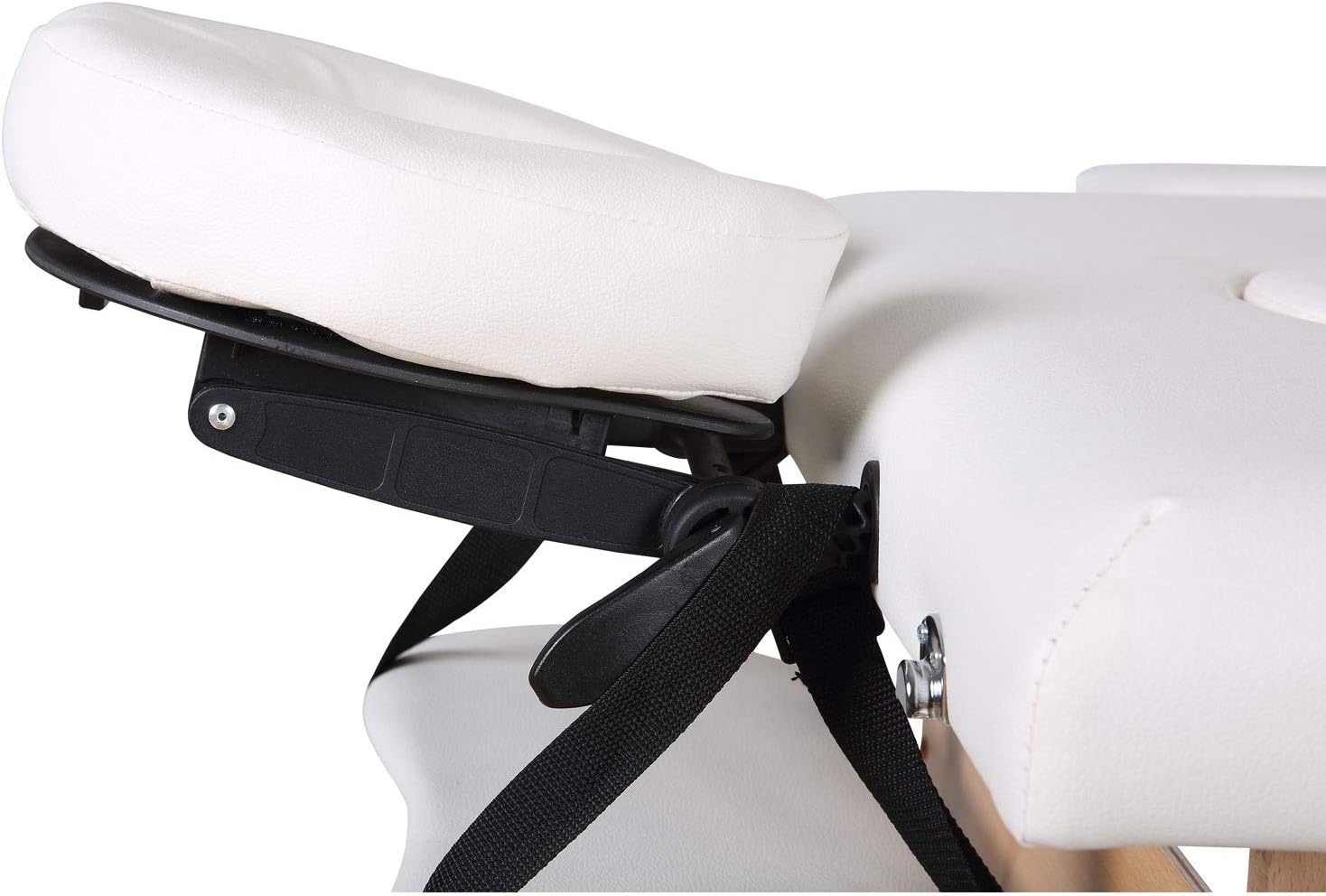 Massagetafel - inklapbaar - 2 secties - 185x70cm - hout - wit