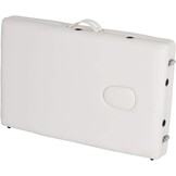 Massagetafel - inklapbaar - 2 secties - 185x70cm - hout - wit