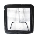 Rebounder - voetbal goal - 124x124 cm - zwart