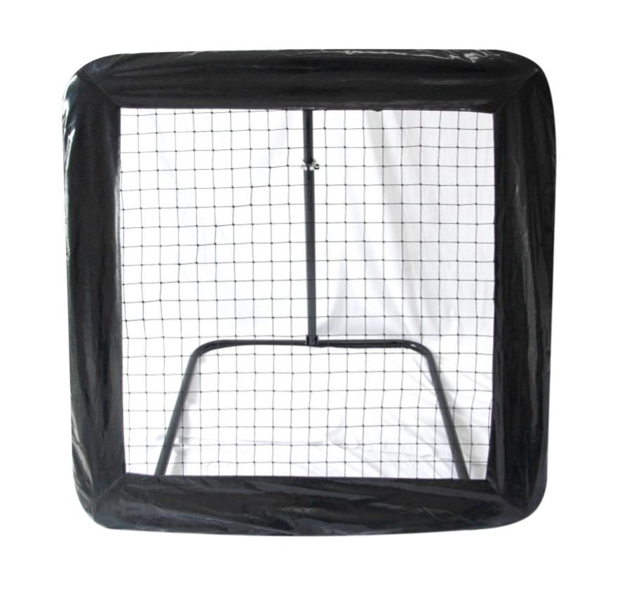 Rebounder - voetbal goal - 124x124 cm - zwart