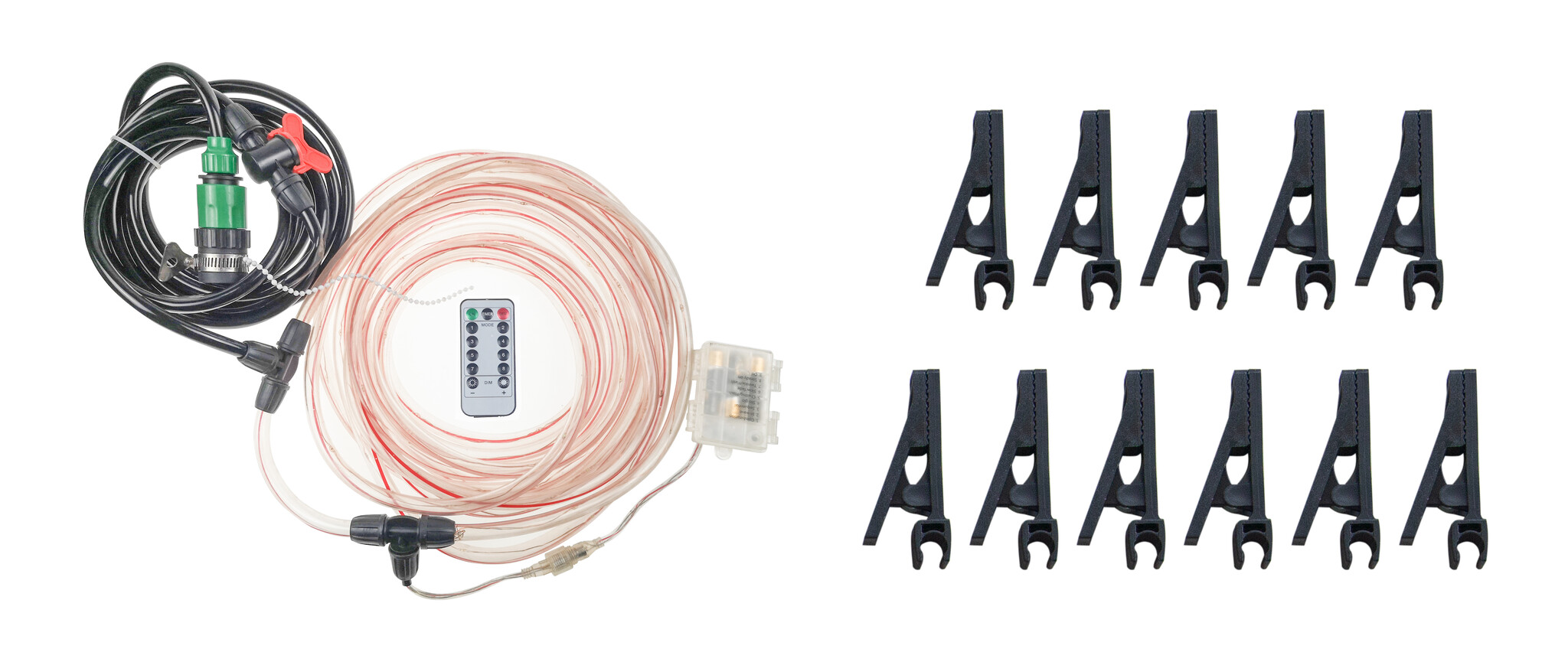 Trampoline sproeier - verlichting - net bevestiging - Ø305cm