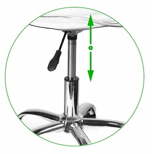 Bureaustoel - IGER - met wieltjes - hoogte verstelbaar - wit