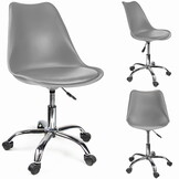 Bureaustoel - IGER - met wieltjes - hoogte verstelbaar - grijs