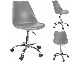 Bureaustoel - IGER - met wieltjes - hoogte verstelbaar - grijs