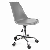 Bureaustoel - IGER - met wieltjes - hoogte verstelbaar - grijs