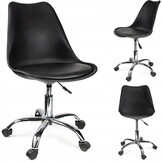 Bureaustoel - IGER - met wieltjes - hoogte verstelbaar - zwart