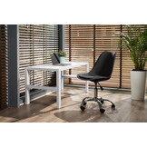 Bureaustoel - IGER - met wieltjes - hoogte verstelbaar - zwart