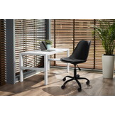 Bureaustoel - IGER - met wieltjes - en zwarte basis - zwart