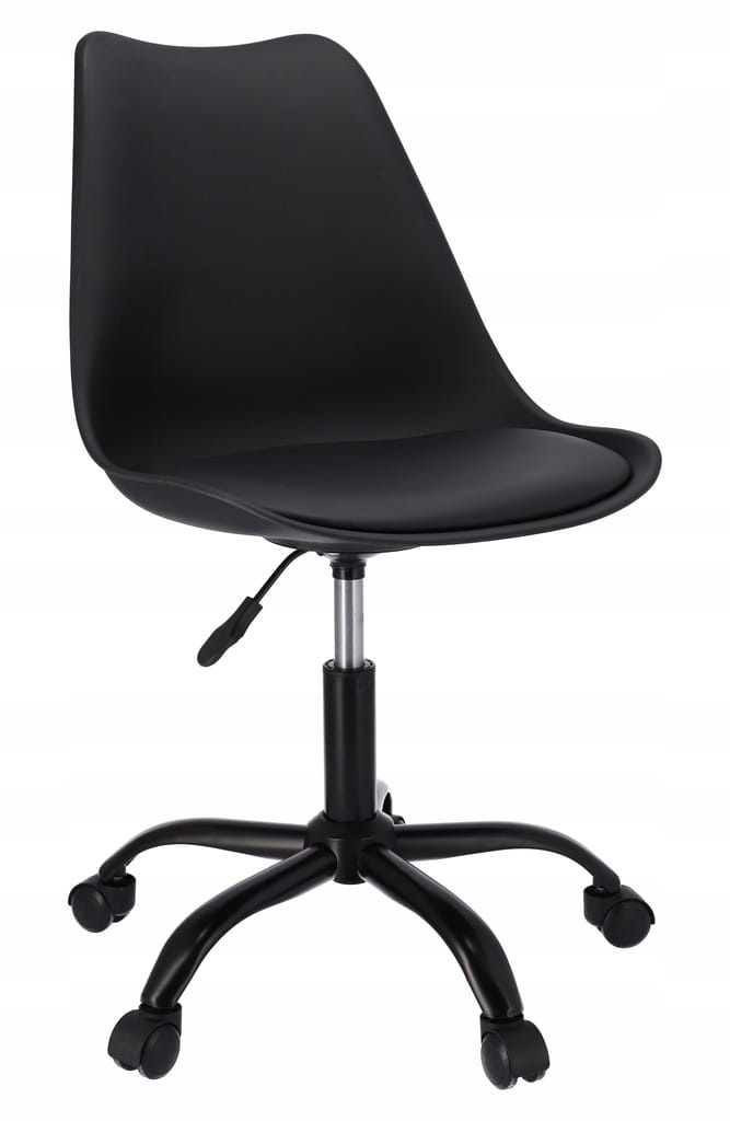 Bureaustoel - IGER - met wieltjes - en zwarte basis - zwart