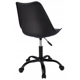 Bureaustoel - IGER - met wieltjes - en zwarte basis - zwart