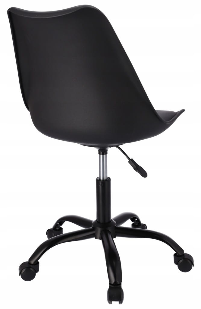 Bureaustoel - IGER - met wieltjes - en zwarte basis - zwart