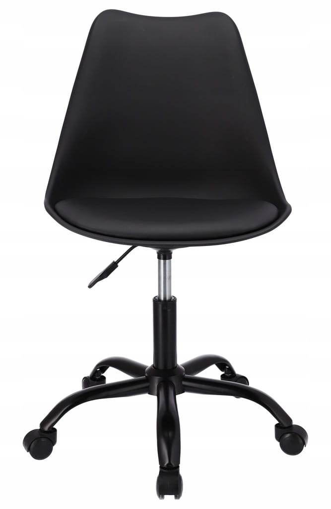 Bureaustoel - IGER - met wieltjes - en zwarte basis - zwart