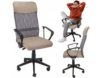 Ergonomische bureaustoel - ZOOM - verstelbaar - beige