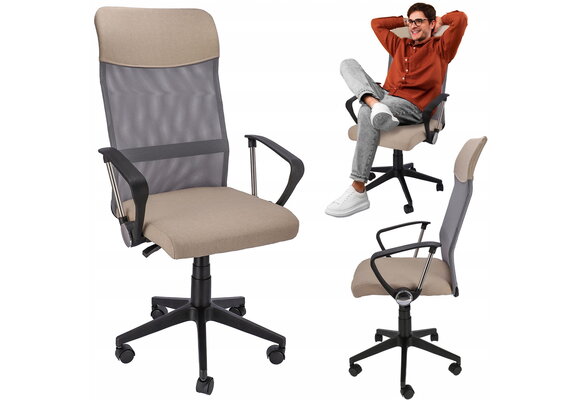 Ergonomische bureaustoel - ZOOM - verstelbaar - beige