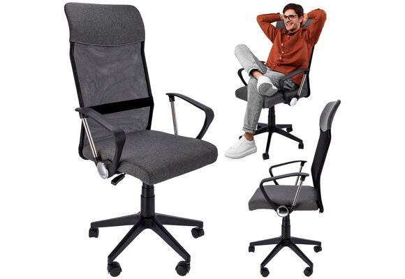 Ergonomische bureaustoel - ZOOM - verstelbaar - donkergrijs