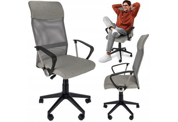 Ergonomische bureaustoel - ZOOM - verstelbaar - grijs