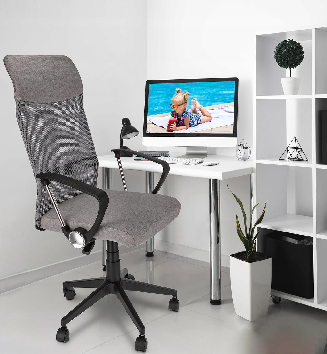 Ergonomische bureaustoel - ZOOM - verstelbaar - grijs