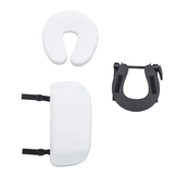 Massagetafel - inklapbaar - 2 secties - aluminium - wit