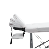 Massagetafel - inklapbaar - 2 secties - aluminium - wit