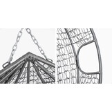 Hangstoel - Ei stoel - 2 personen - met frame - grijs beige