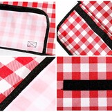 Picknickkleed - waterdicht - 200x200 cm - rood wit - geruit
