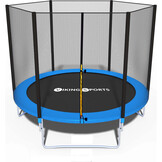 Trampoline - blauw - 244 cm - met net- tot 120 KG