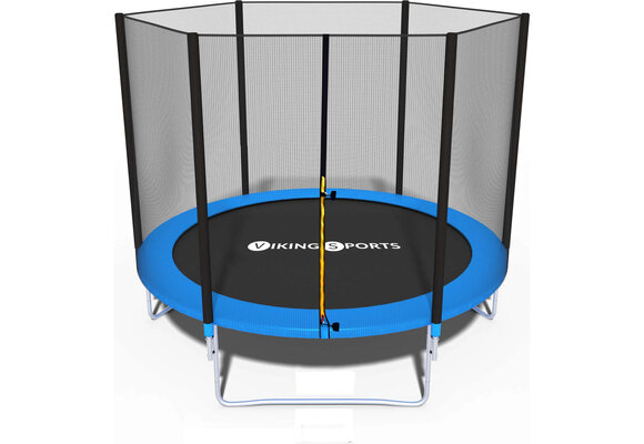 Trampoline - blauw - 244 cm - met net- tot 120 KG