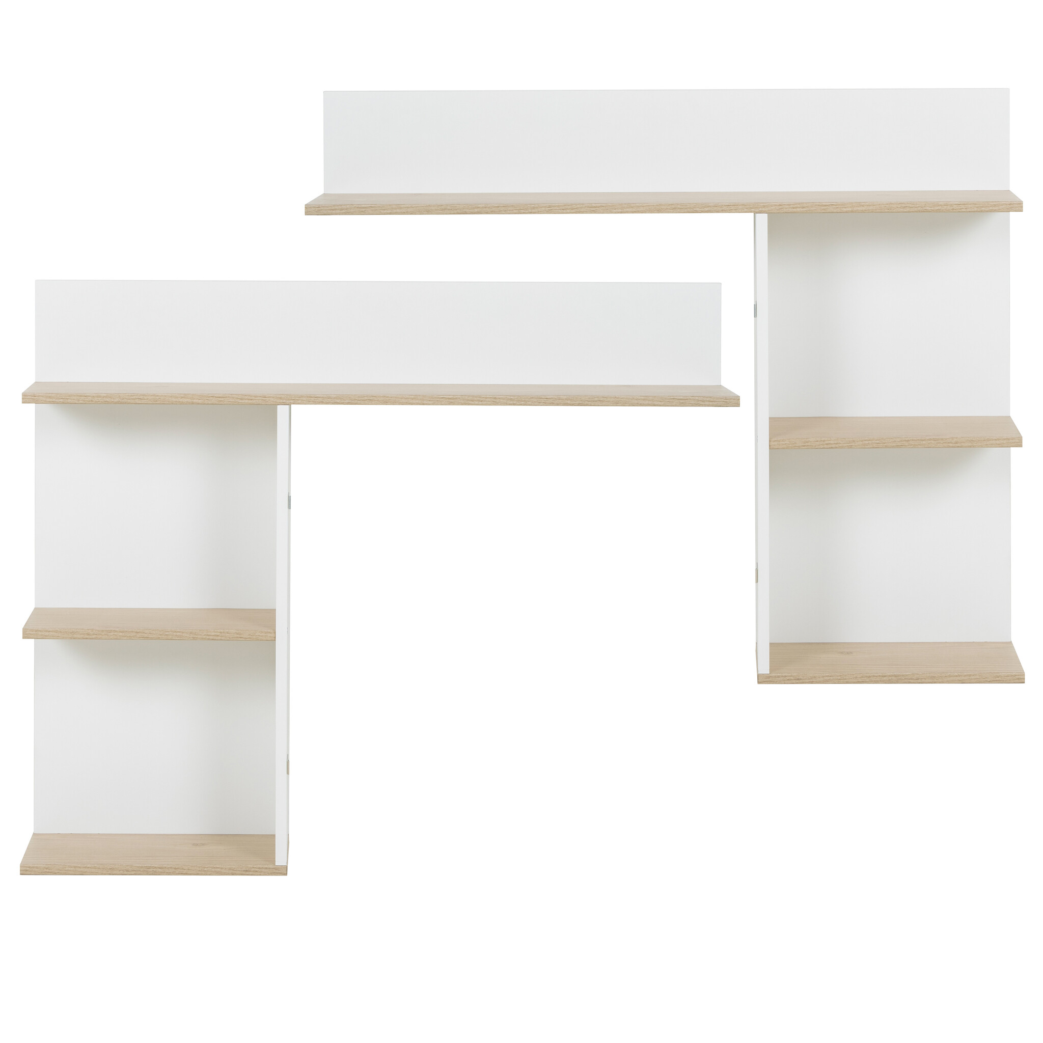 MATIS - Hoofdbord bed - set van 2 - 104x18x86 cm - wit eiken