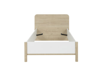 MATIS - Tienerbed - bedframe - 90x190 cm - hout - eiken wit