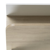 MATIS - Tienerbed - bedframe - 90x190 cm - hout - eiken wit