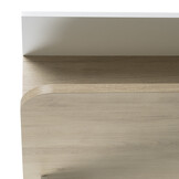 MATIS - 1 Persoonsbed - tienerbed - 90x200cm - hout - eiken wit