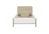 MATIS - Twijfelaar bed - tienerbed - 120x200 cm - eiken wit
