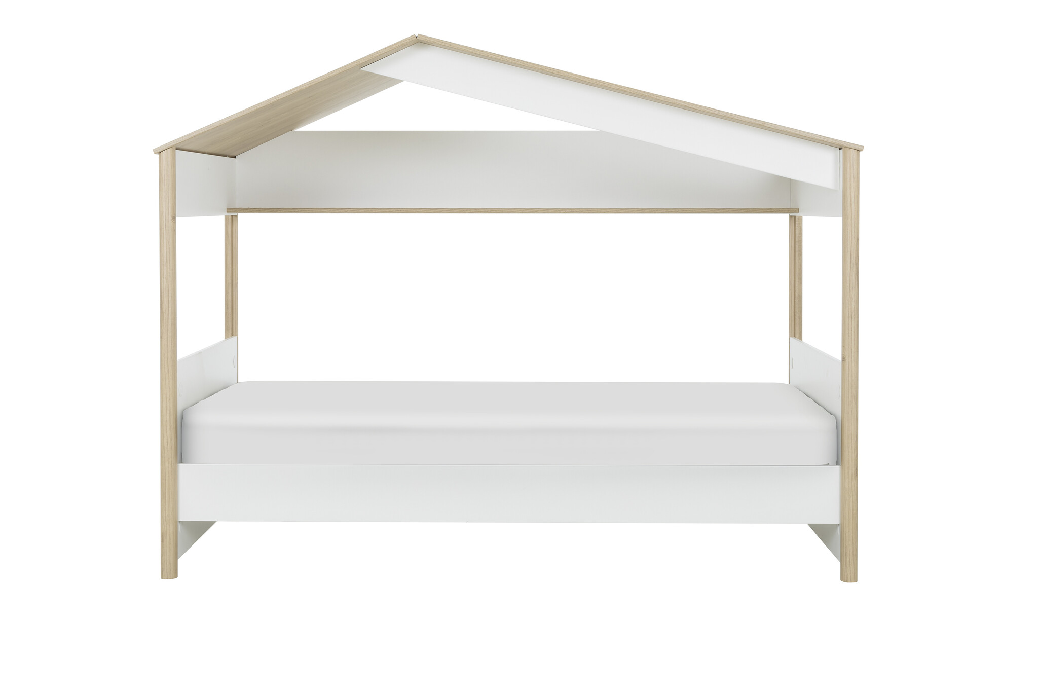 MATIS - Bedhuisje - 90x200 cm - kinderbed - eiken wit