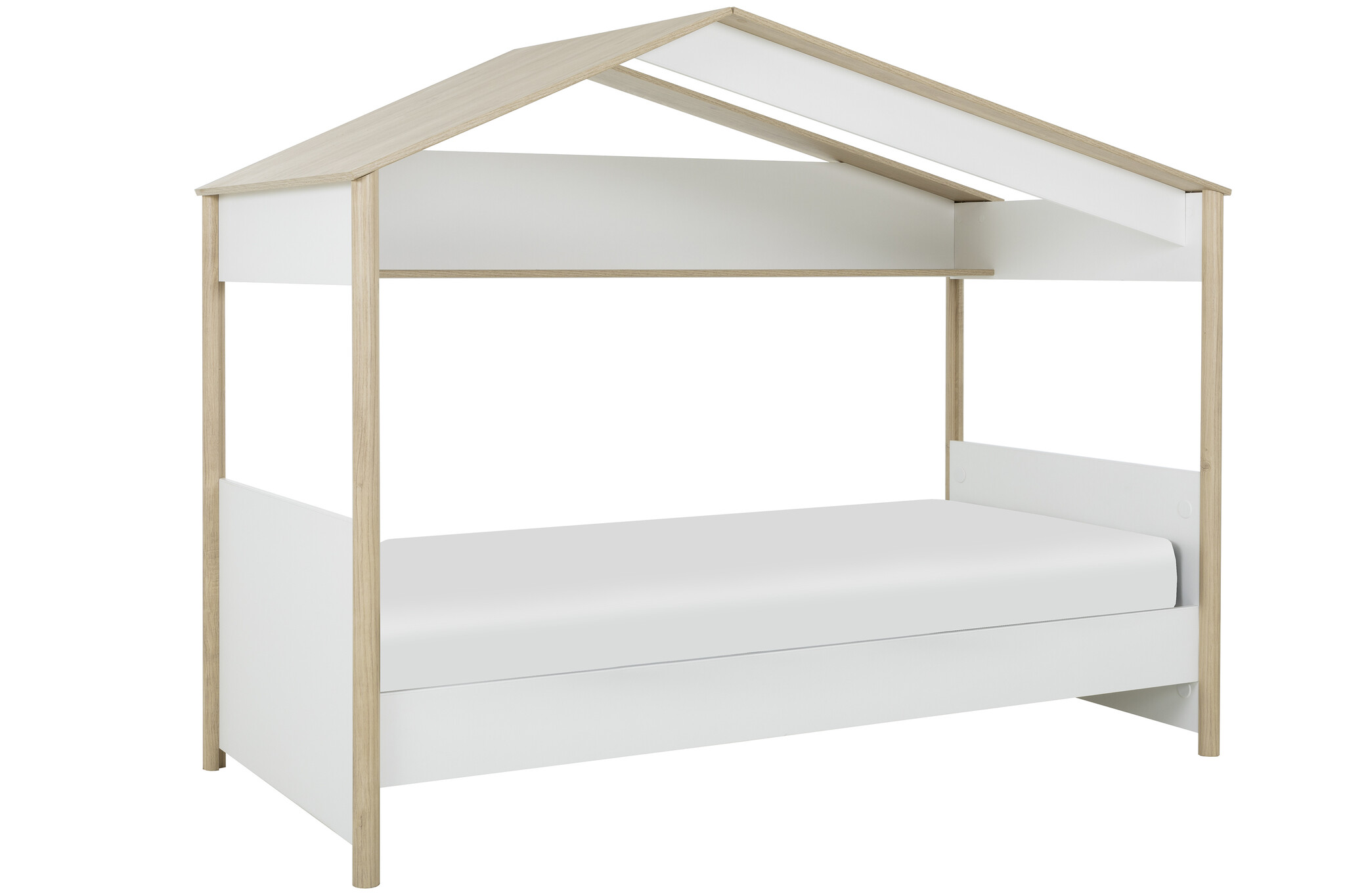 MATIS - Bedhuisje - 90x200 cm - kinderbed - eiken wit